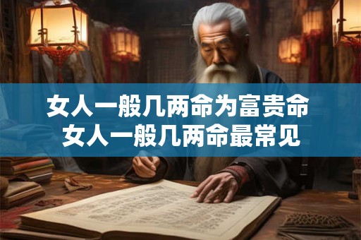 女人一般几两命为富贵命 女人一般几两命最常见