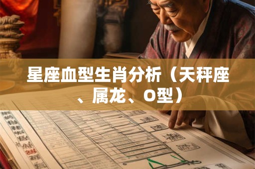 星座血型生肖分析（天秤座、属龙、O型）