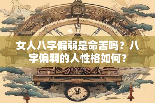 详细阅读:女人八字偏弱是命苦吗?八字偏弱的人性格如何? 女人八字偏弱是命苦吗?八字偏弱的人性格如何?