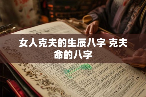 女人克夫的生辰八字 克夫命的八字