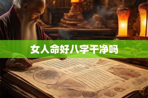 女人命好八字干净吗