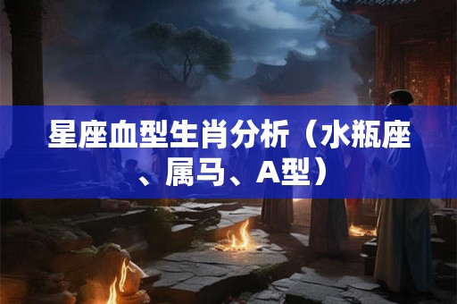 星座血型生肖分析（水瓶座、属马、A型）