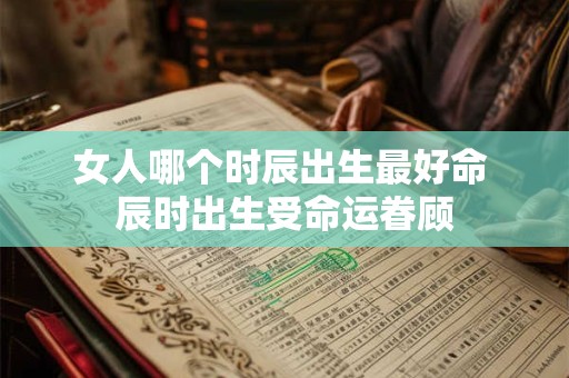 女人哪个时辰出生最好命 辰时出生受命运眷顾