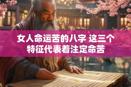 女人命运苦的八字 这三个特征代表着注定命苦
