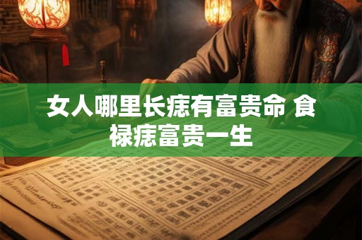 女人哪里长痣有富贵命 食禄痣富贵一生