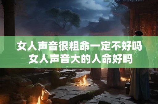女人声音很粗命一定不好吗 女人声音大的人命好吗