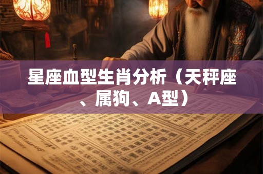 星座血型生肖分析（天秤座、属狗、A型）