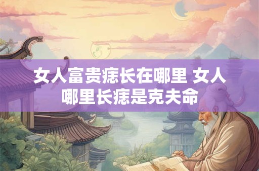 女人富贵痣长在哪里 女人哪里长痣是克夫命