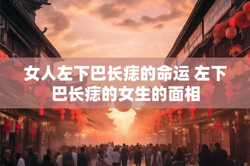 女人左下巴长痣的命运 左下巴长痣的女生的面相