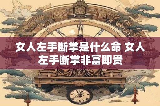 女人左手断掌是什么命 女人左手断掌非富即贵
