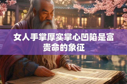女人手掌厚实掌心凹陷是富贵命的象征
