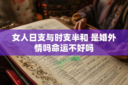 女人日支与时支半和 是婚外情吗命运不好吗