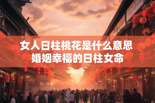女人日柱桃花是什么意思 婚姻幸福的日柱女命