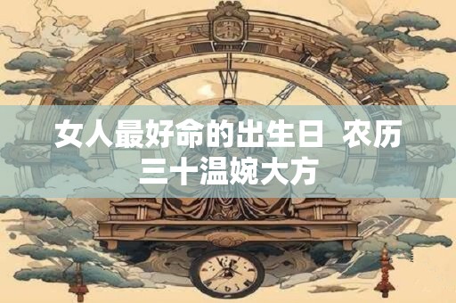 女人最好命的出生日  农历三十温婉大方