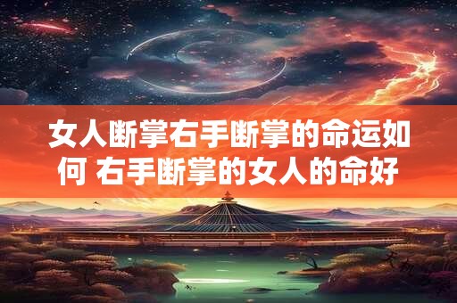 女人断掌右手断掌的命运如何 右手断掌的女人的命好不好