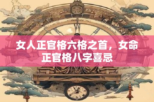女人正官格六格之首，女命正官格八字喜忌