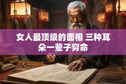 女人最顶级的面相 三种耳朵一辈子穷命