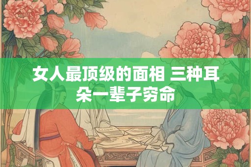 女人最顶级的面相 三种耳朵一辈子穷命