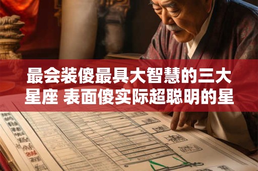 最会装傻最具大智慧的三大星座 表面傻实际超聪明的星座