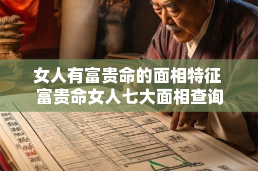 女人有富贵命的面相特征 富贵命女人七大面相查询