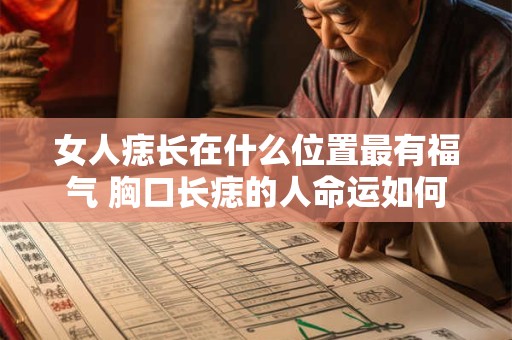 女人痣长在什么位置最有福气 胸口长痣的人命运如何