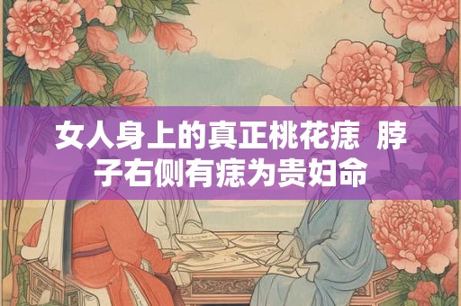 女人身上的真正桃花痣  脖子右侧有痣为贵妇命