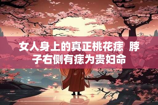 女人身上的真正桃花痣  脖子右侧有痣为贵妇命