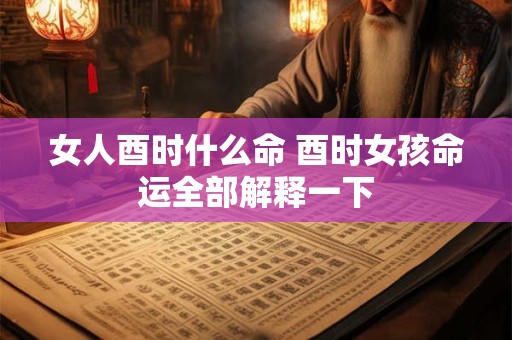 女人酉时什么命 酉时女孩命运全部解释一下