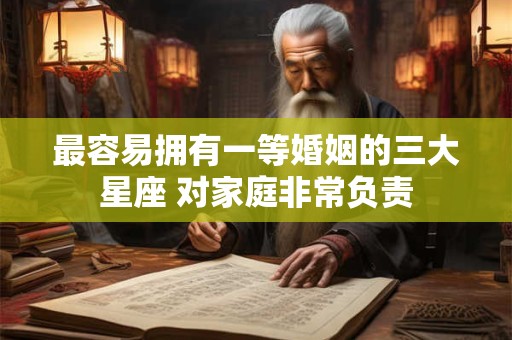 最容易拥有一等婚姻的三大星座 对家庭非常负责