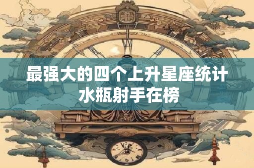 最强大的四个上升星座统计 水瓶射手在榜