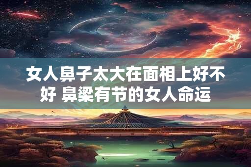 女人鼻子太大在面相上好不好 鼻梁有节的女人命运