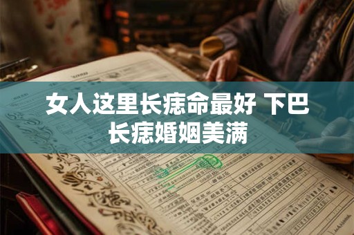 女人这里长痣命最好 下巴长痣婚姻美满