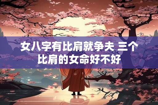 女八字有比肩就争夫 三个比肩的女命好不好