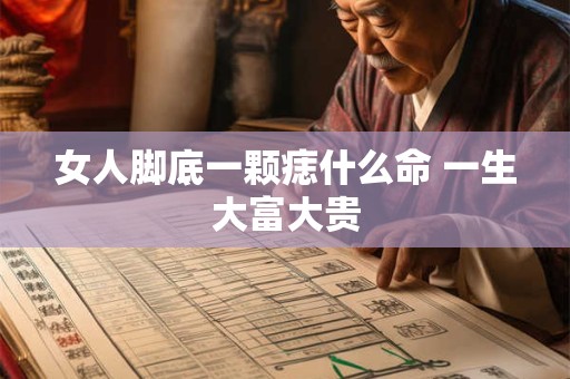 女人脚底一颗痣什么命 一生大富大贵