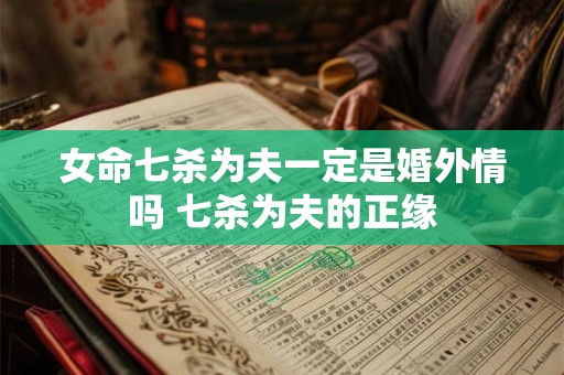 女命七杀为夫一定是婚外情吗 七杀为夫的正缘
