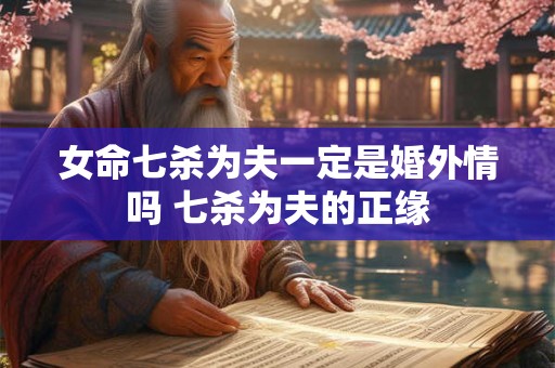 女命七杀为夫一定是婚外情吗 七杀为夫的正缘