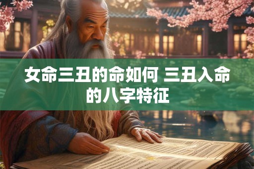 女命三丑的命如何 三丑入命的八字特征