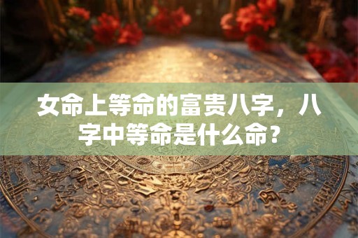 女命上等命的富贵八字，八字中等命是什么命？