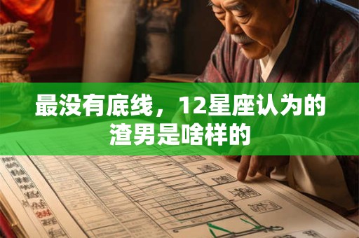最没有底线，12星座认为的渣男是啥样的