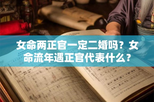 女命两正官一定二婚吗？女命流年遇正官代表什么？