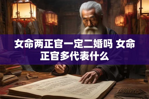 女命两正官一定二婚吗 女命正官多代表什么