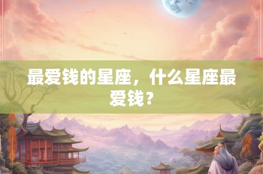 最爱钱的星座，什么星座最爱钱？
