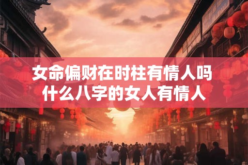 女命偏财在时柱有情人吗 什么八字的女人有情人
