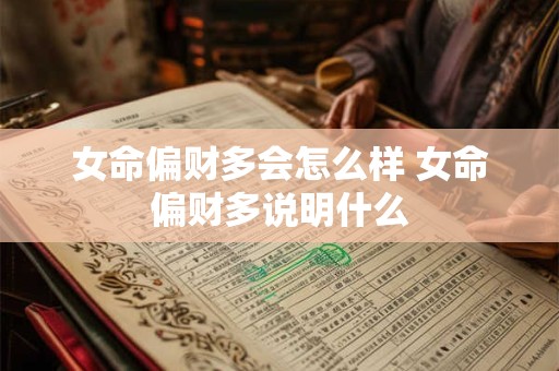 女命偏财多会怎么样 女命偏财多说明什么
