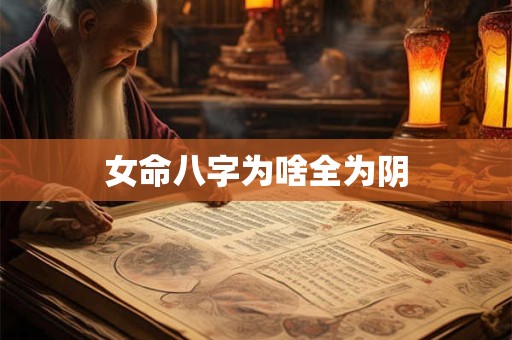 女命八字为啥全为阴
