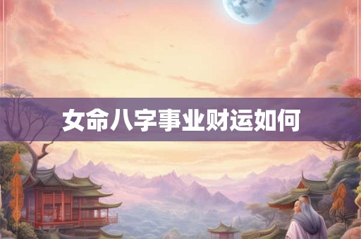 详细阅读:女命八字事业财运如何 女命八字事业财运如何