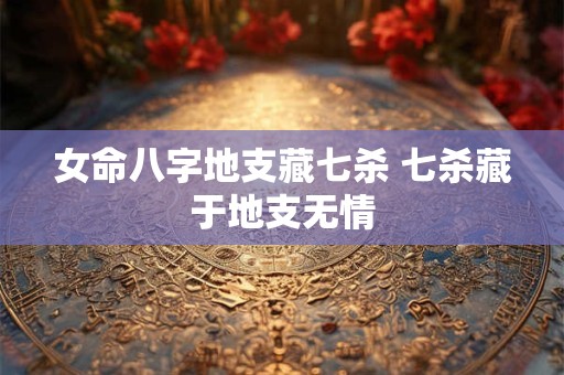 女命八字地支藏七杀 七杀藏于地支无情