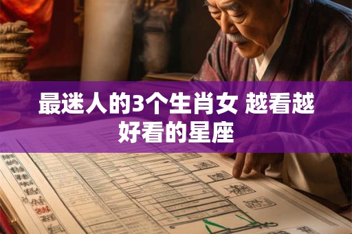 最迷人的3个生肖女 越看越好看的星座