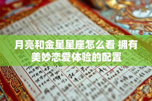 月亮和金星星座怎么看 拥有美妙恋爱体验的配置