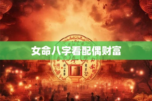 女命八字看配偶财富
